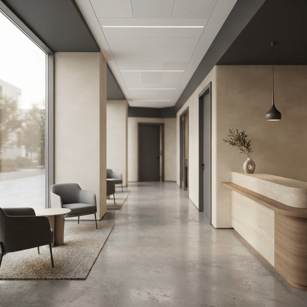 Espacio arquitectónico del centro oftalmológico Lumis